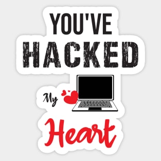 you've hacked my heart Sticker